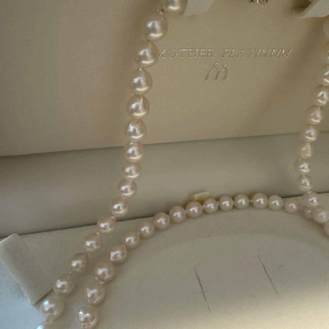 アコヤパール　ロングネックレス　82mm ホワイト系　silver