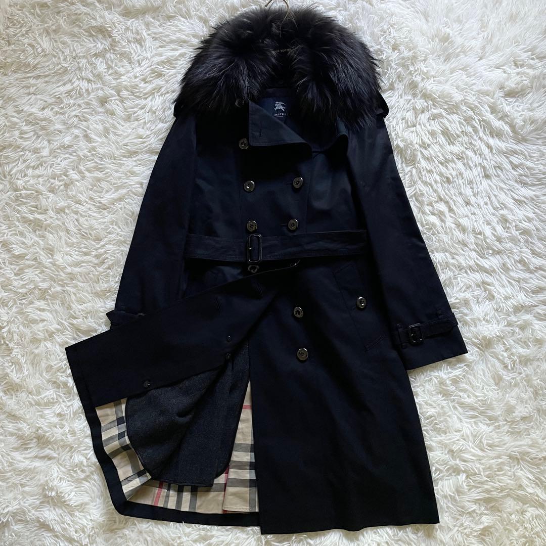新品　バーバリーロンドン　トレンチコート　3way　タヌキファー　メタルボタン