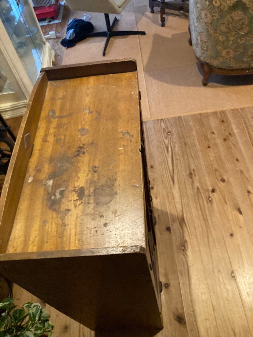 昭和レトロ　ガラスキャビネット　本棚