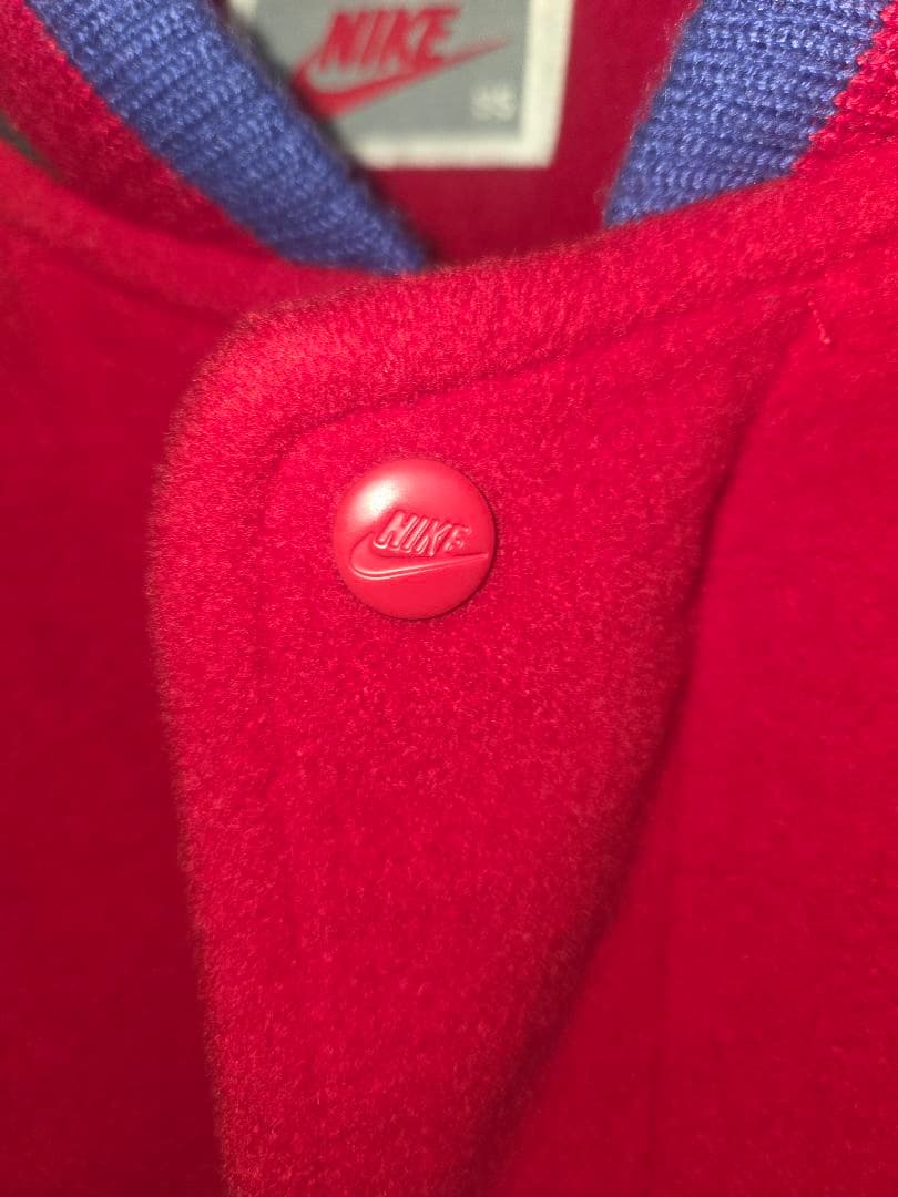 90's NIKE AIR バーシティジャケット クレイジーパターン レザー