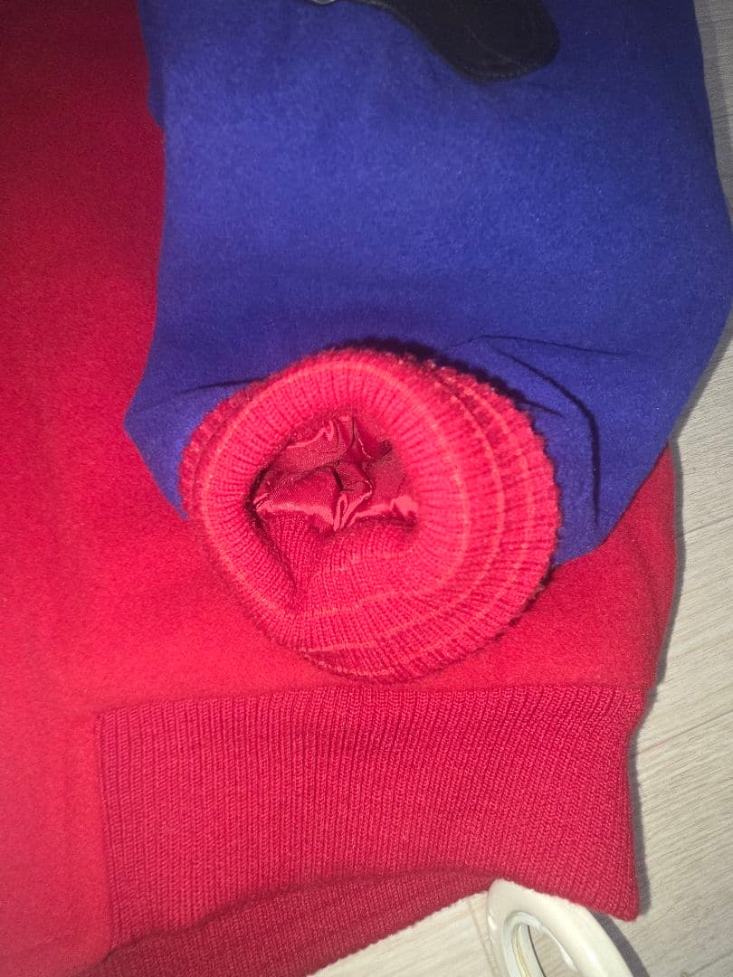 90's NIKE AIR バーシティジャケット クレイジーパターン レザー