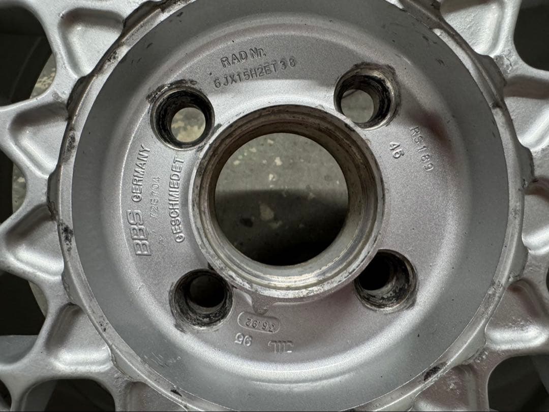 当時物希少！加工無し BBS RS189 15×6J 100 4H +38 4本