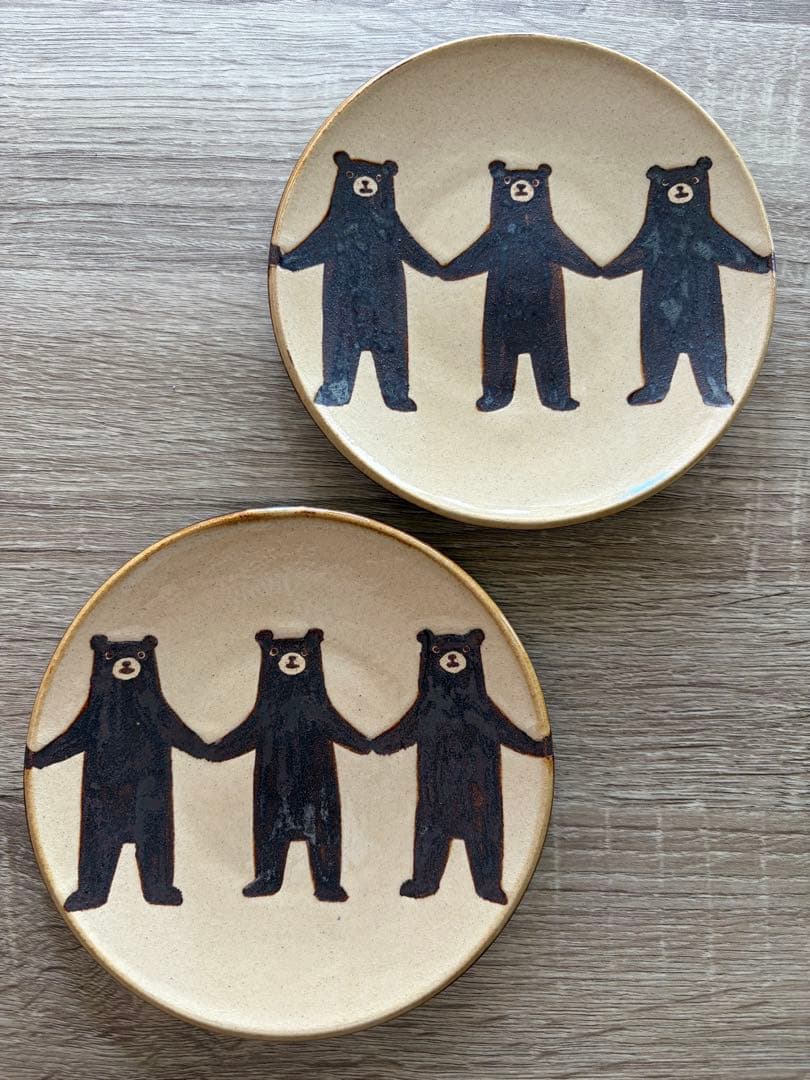 くうちゃん　ヤッチとムーン　ぼくたちクマ5寸皿(単色) ぼくたちクマ5寸皿