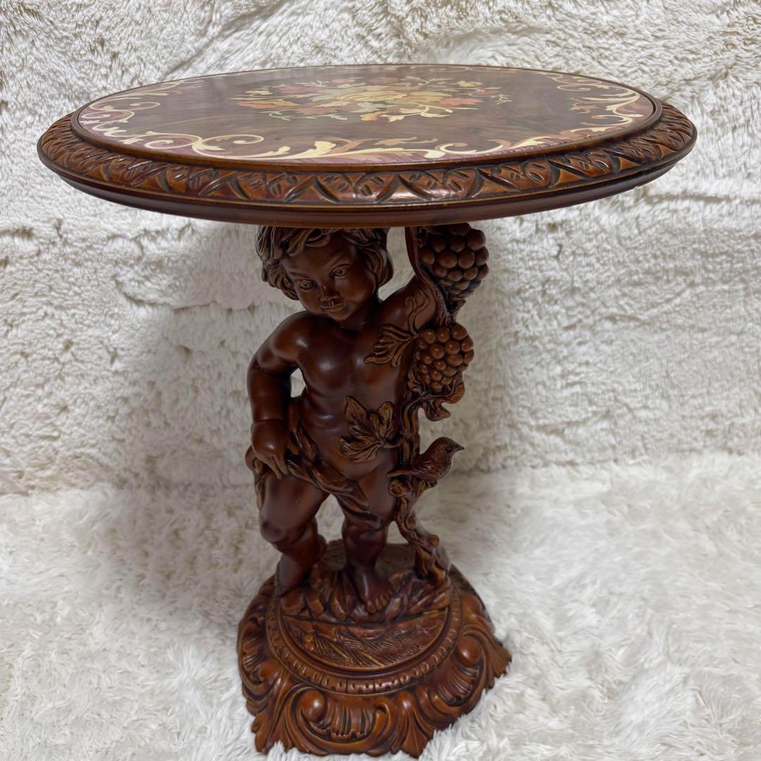 天使のテーブル ロココ調 アンティークテーブル サイドテーブル