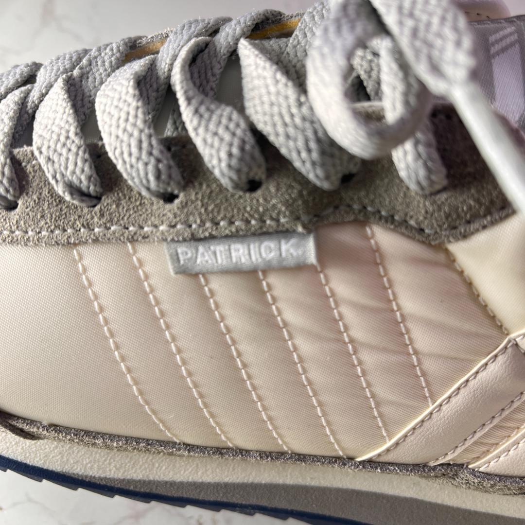 専用未使用級 PATRICK マラソン 38 グレー×白×ネイビー 日本製 24