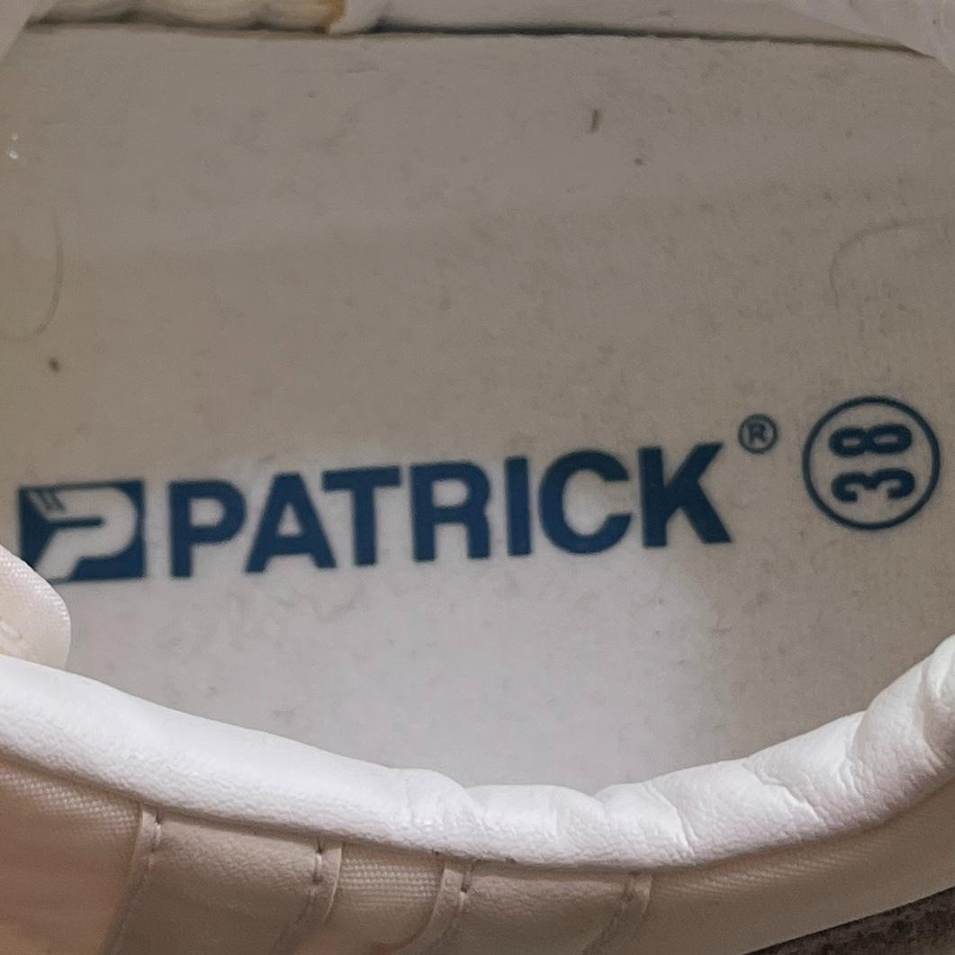 専用未使用級 PATRICK マラソン 38 グレー×白×ネイビー 日本製 24