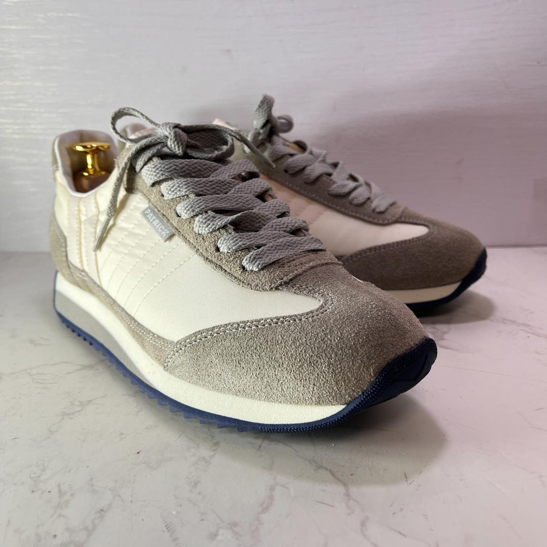 専用未使用級 PATRICK マラソン 38 グレー×白×ネイビー 日本製 24