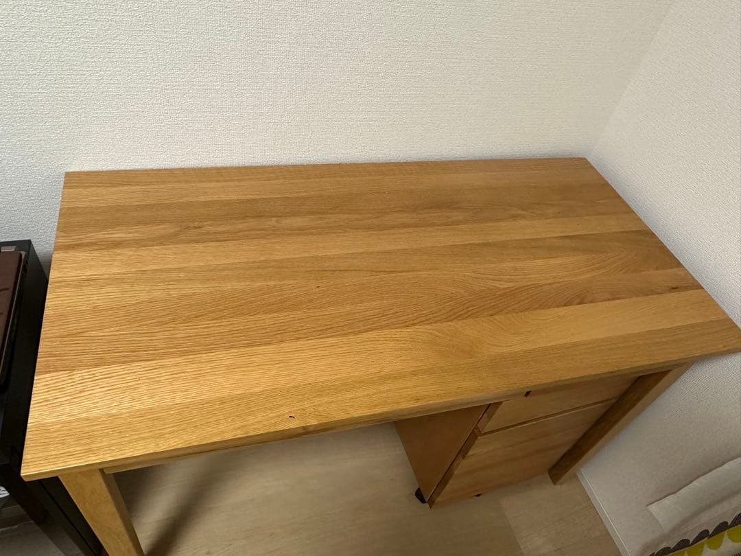 無印　オーク材　机