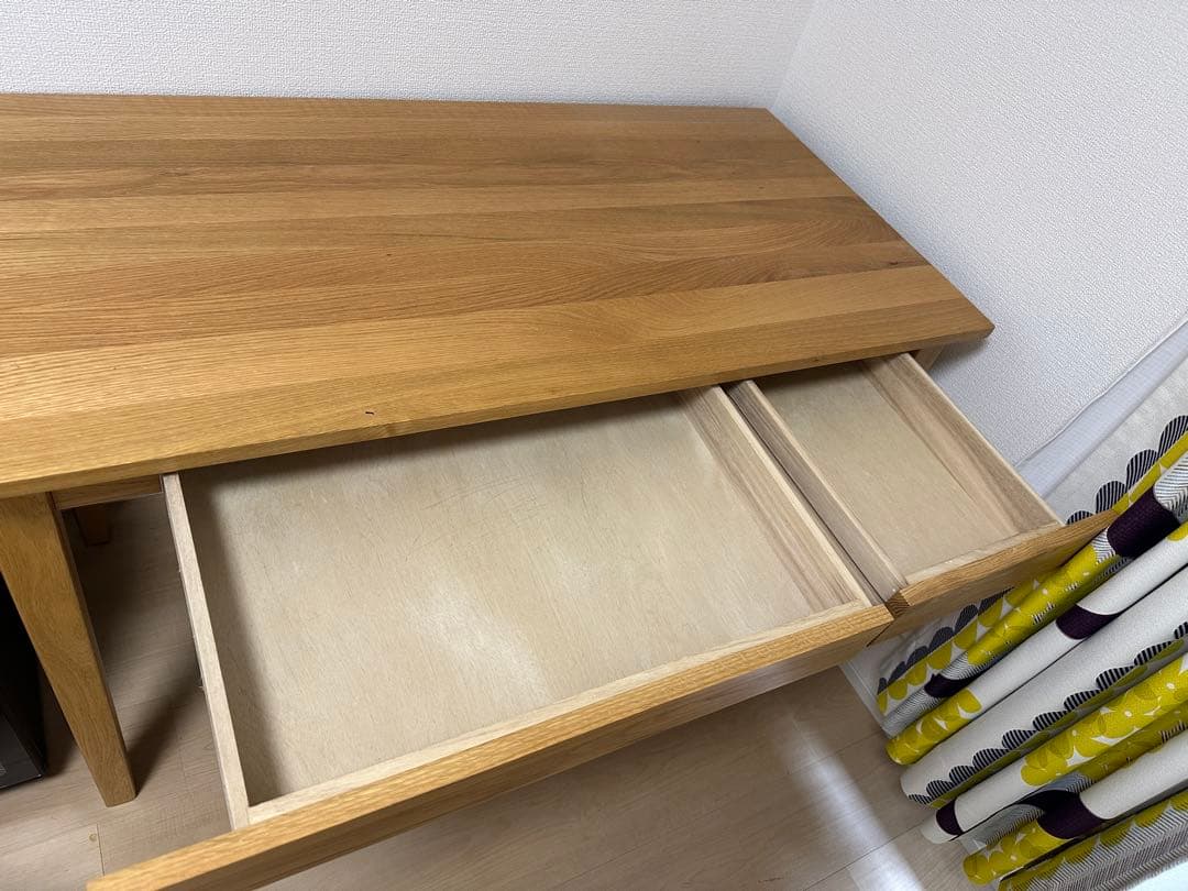 無印　オーク材　机