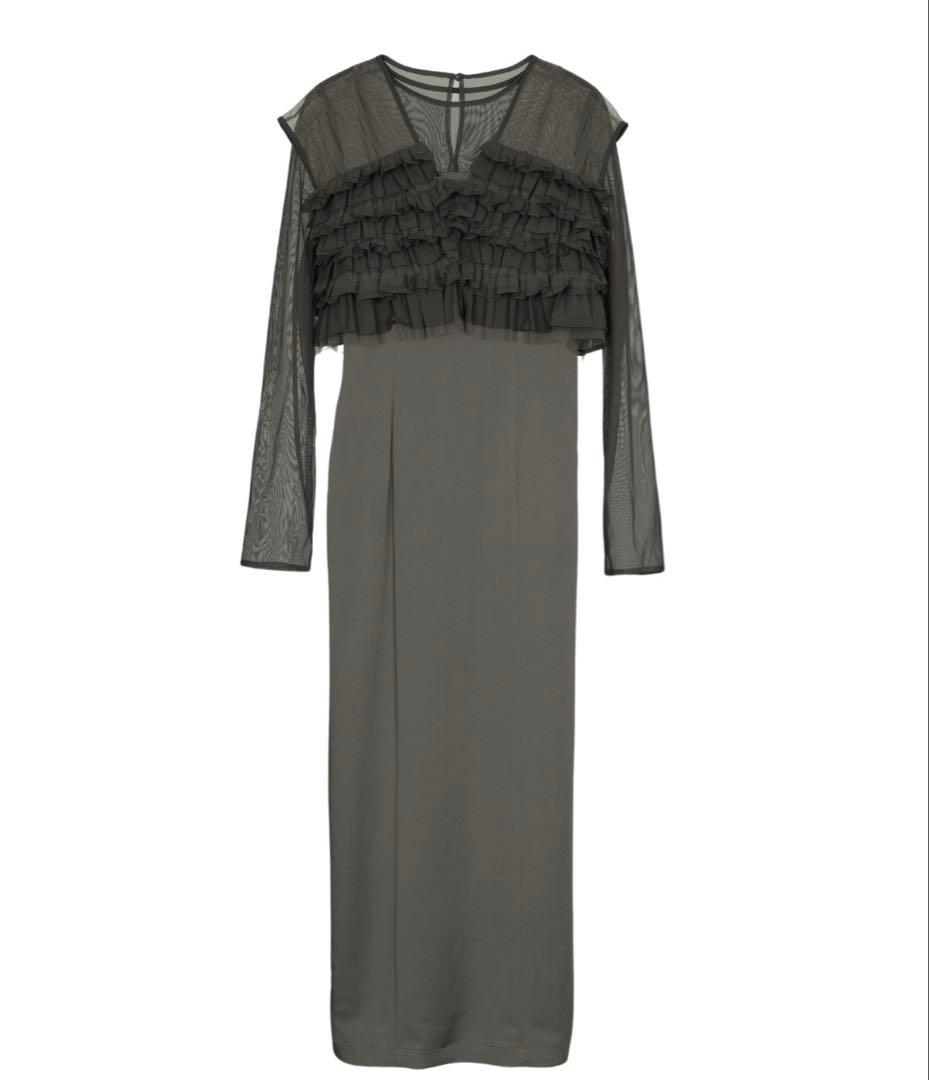 《新品タグ付》ANDRESD タフタチュールベストセットドレス