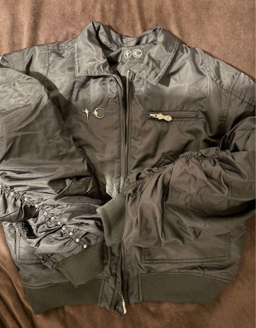 thug club MA-1 ブラック フライトジャケット ボンバージャケット