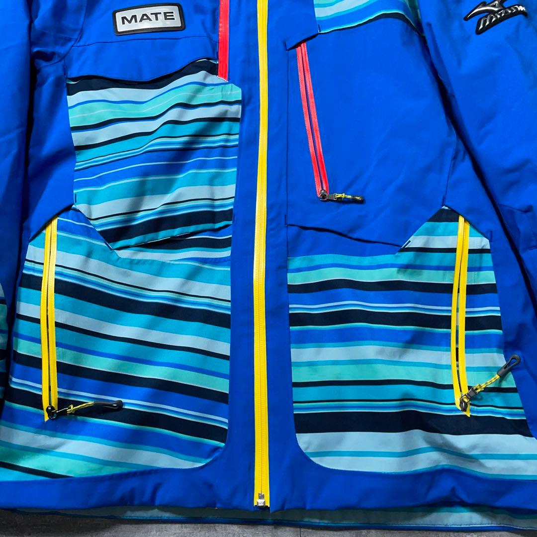 ハイエンド MATEモデル MIZUNO ミズノ スキーウェア メンズL 青