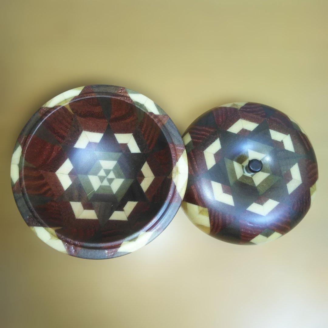 箱根寄木細工 りんご 小物入れ アクセサリーケース 工芸品 民芸品 木工 林檎