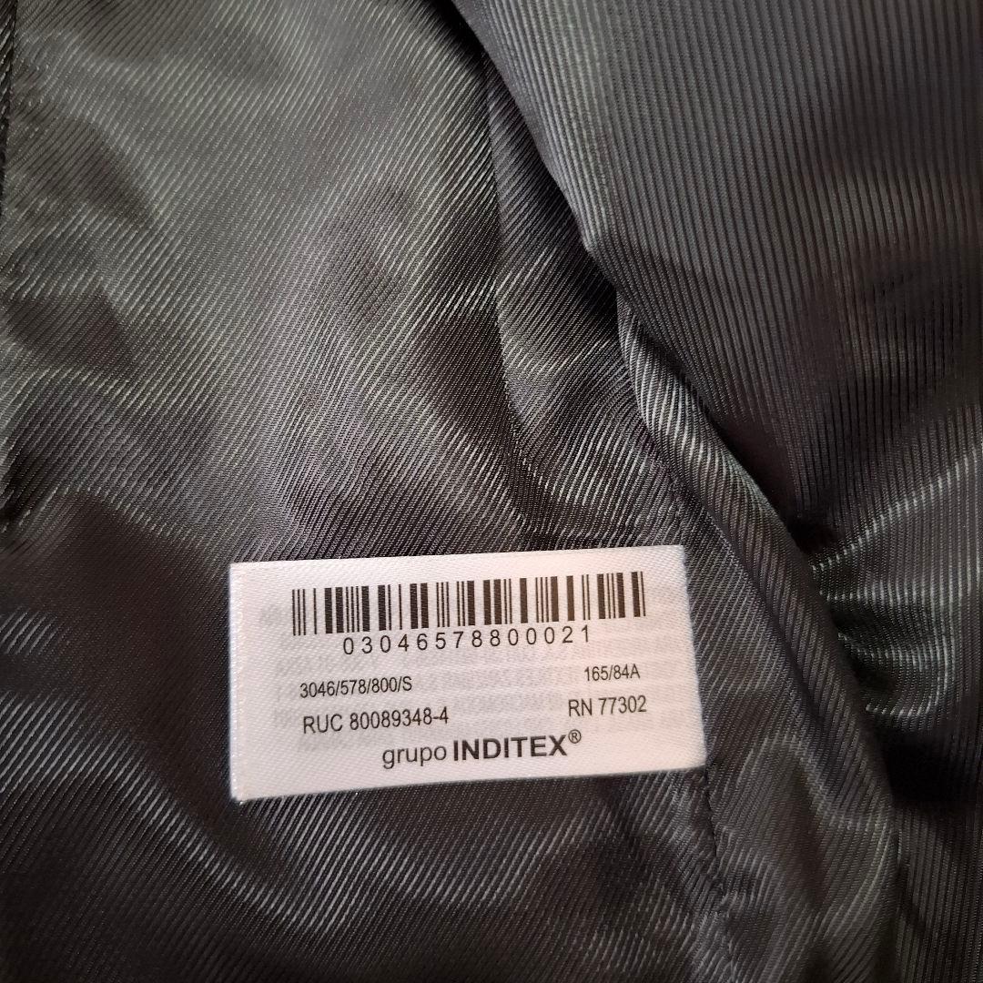 ZARA ノーカラージャケット S 黒　金ボタン