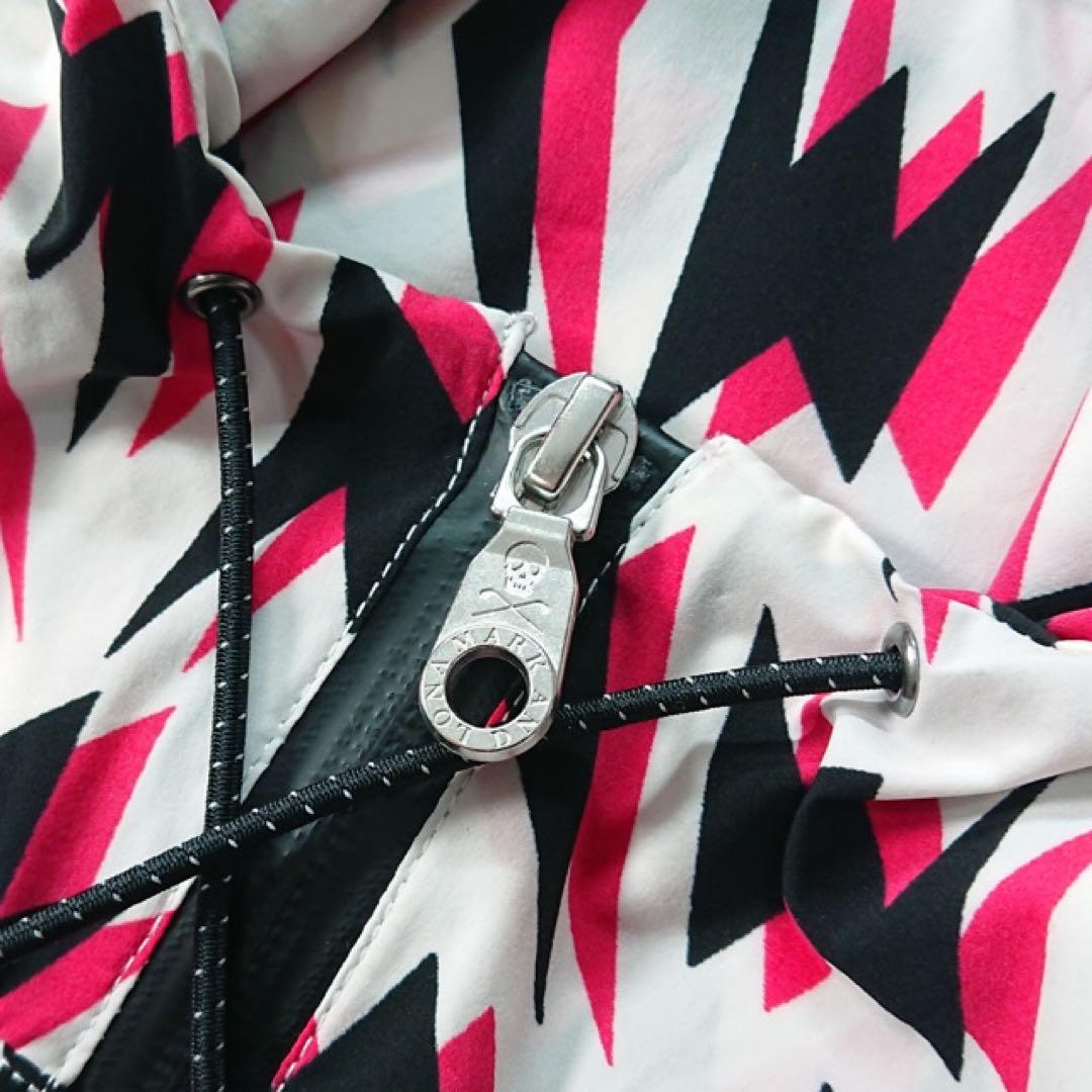 【美品】 マークアンドロナ ナイロンジャケット 総柄 パーカー ゴルフウェア