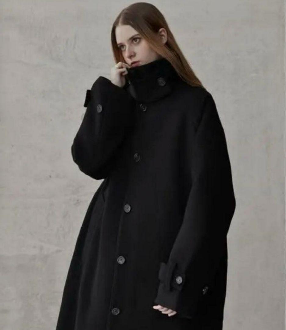 CLEL ブラック チェスターコート ロングコート　Lサイズ