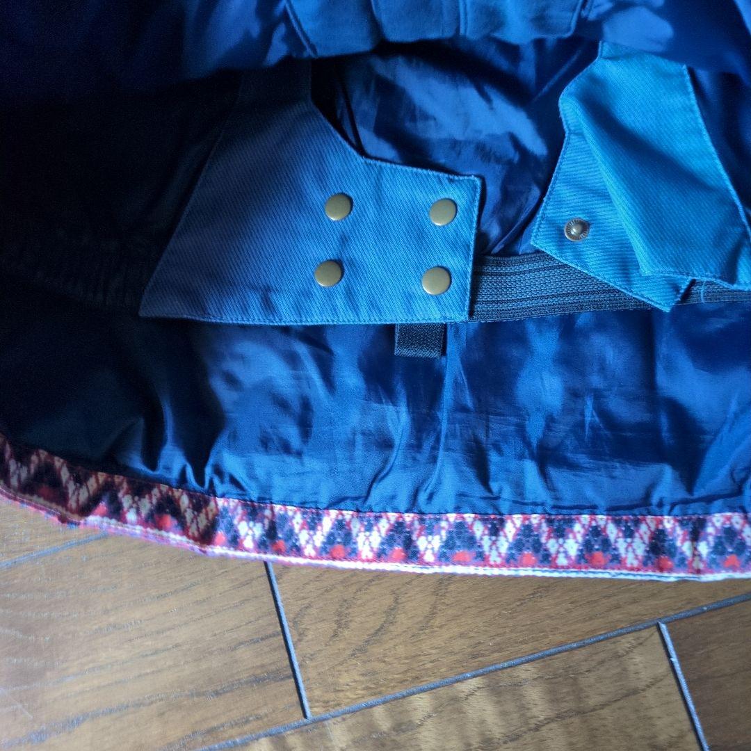 ROXY　スノボウェア　上下セット　デニム風　重ね着風　総柄 幾何学