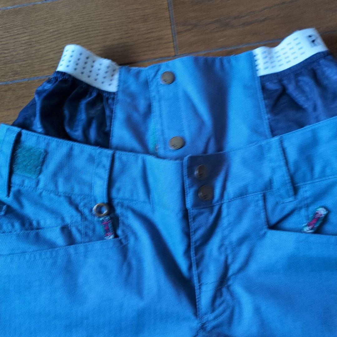 ROXY　スノボウェア　上下セット　デニム風　重ね着風　総柄 幾何学