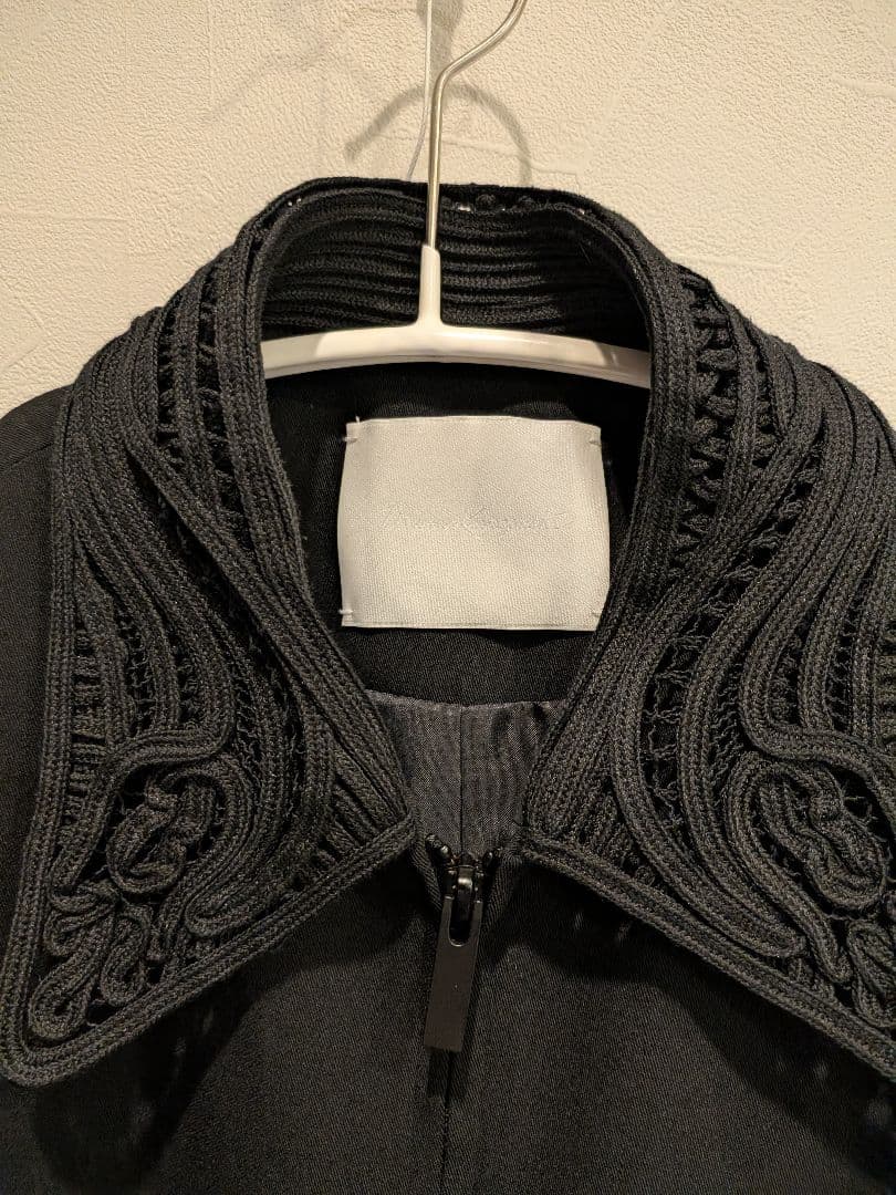 25FW完売品 Mame Kurogouchi 刺繍襟付ブルゾン 黒 1 マメ