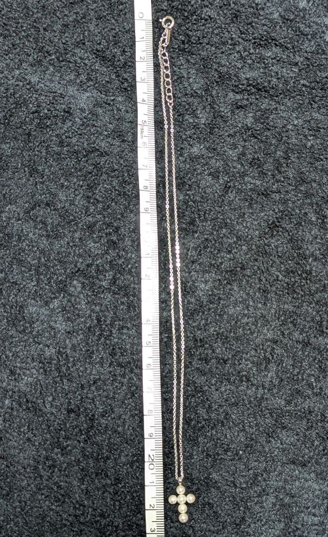 TASAKI　タサキ　シルバー　ネックレス　クロス　十字架　本真珠　ベビーパール