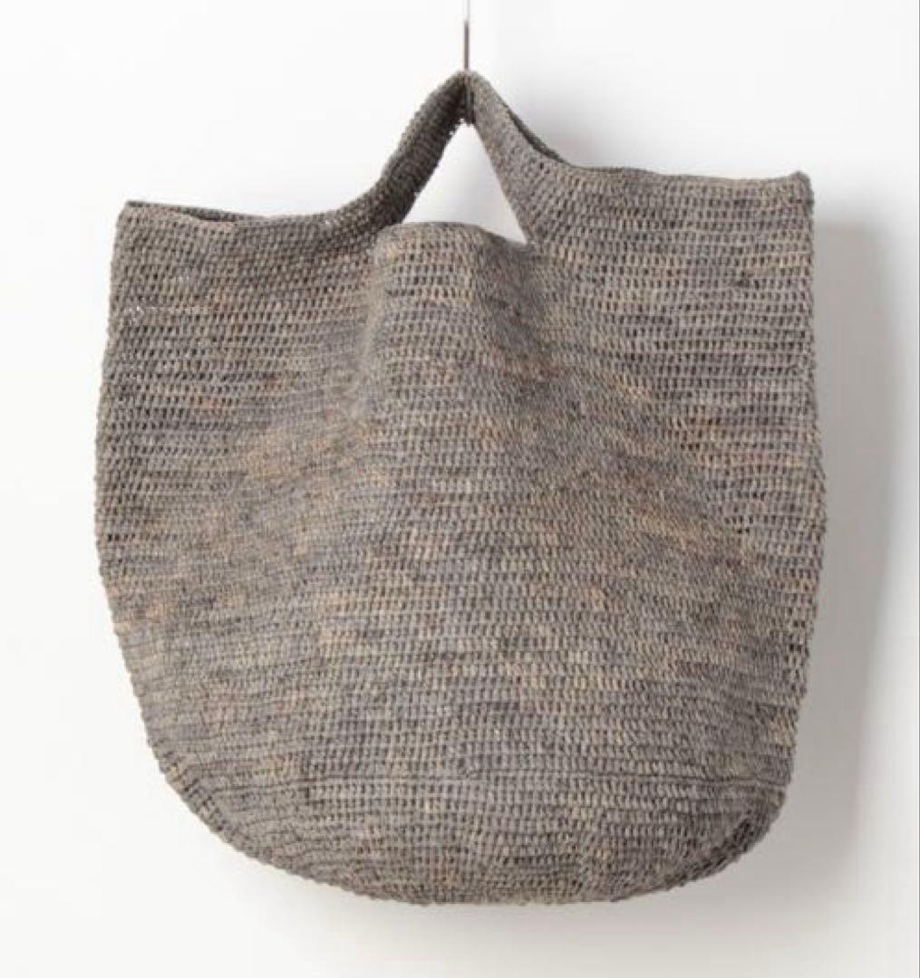 MADE IN MADA かごバッグ　グレー　ラフィア