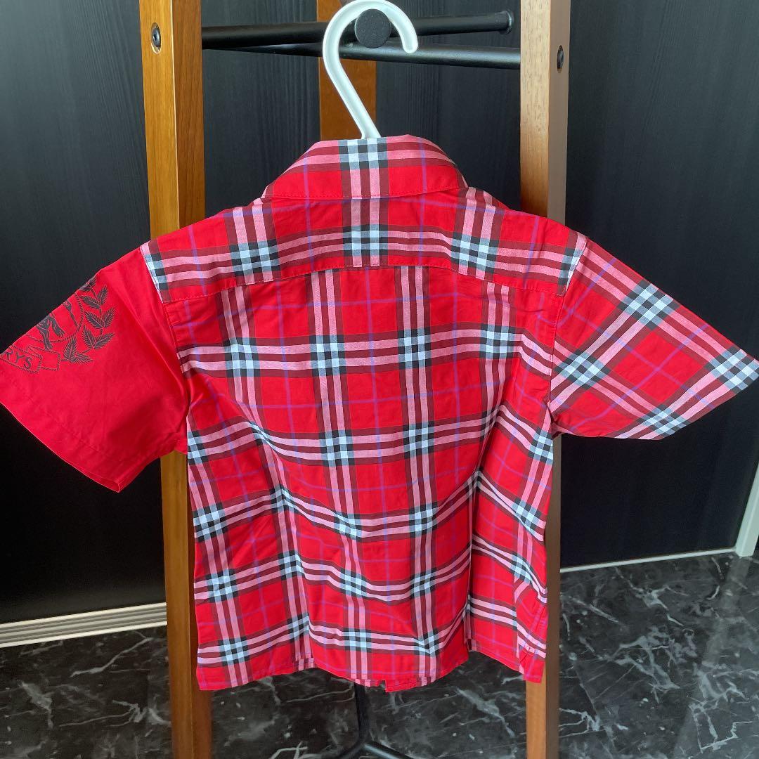 専用　新品　定価半額以下バーバリー キッズ　4Y 110cm 半袖チェックシャツ