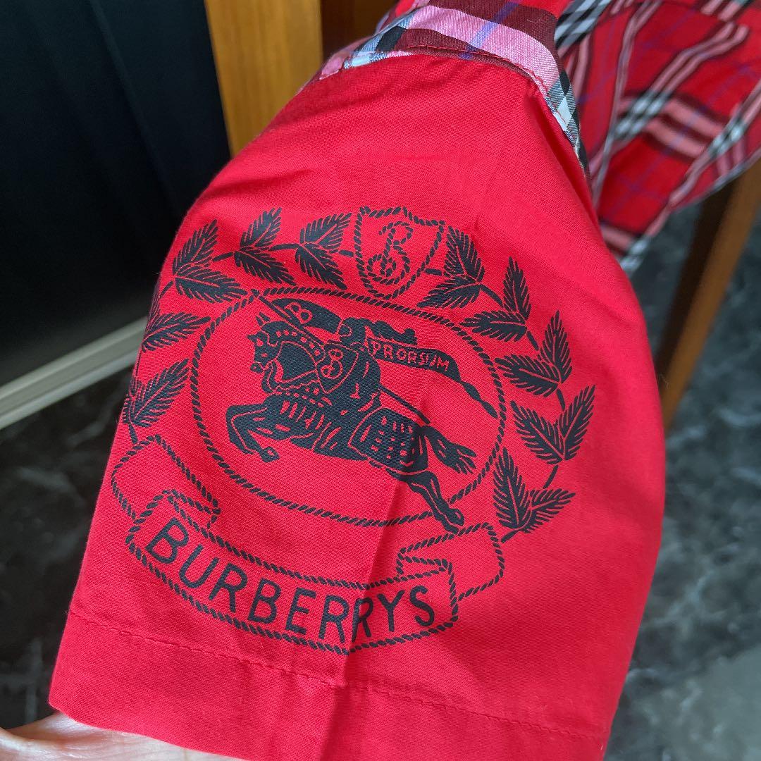 専用　新品　定価半額以下バーバリー キッズ　4Y 110cm 半袖チェックシャツ