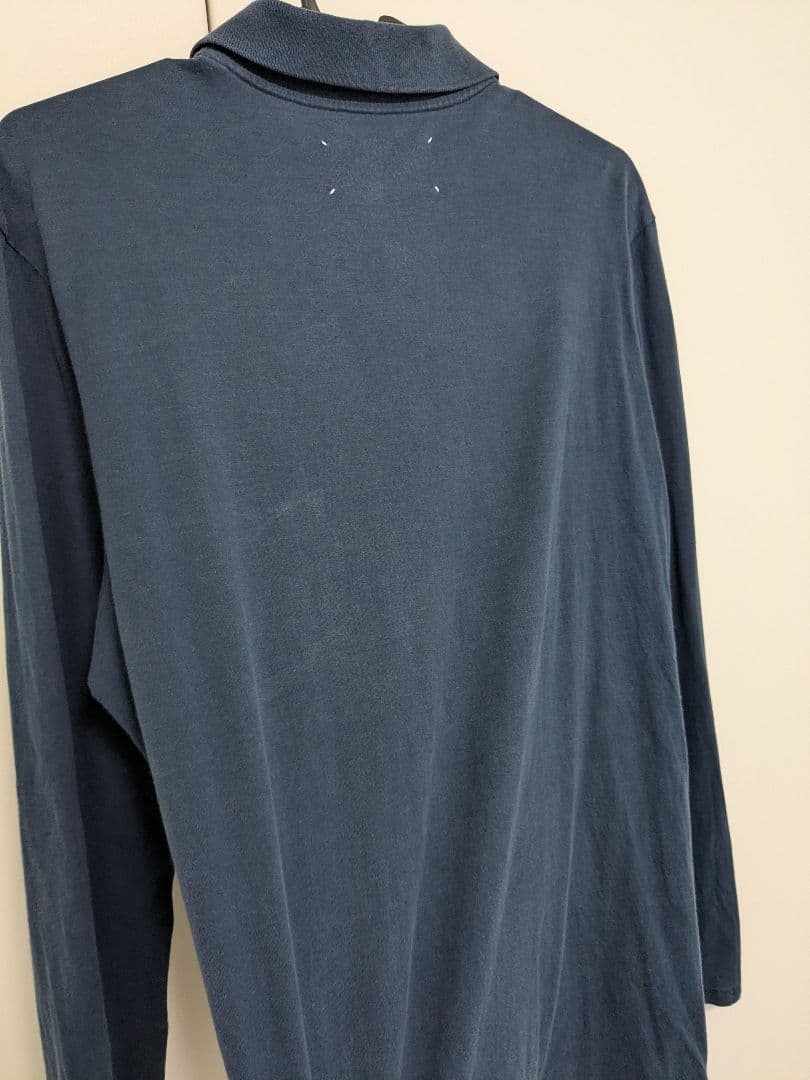 メゾン・マルジェラ ネイビー 長袖ポロシャツ Lサイズ メンズ