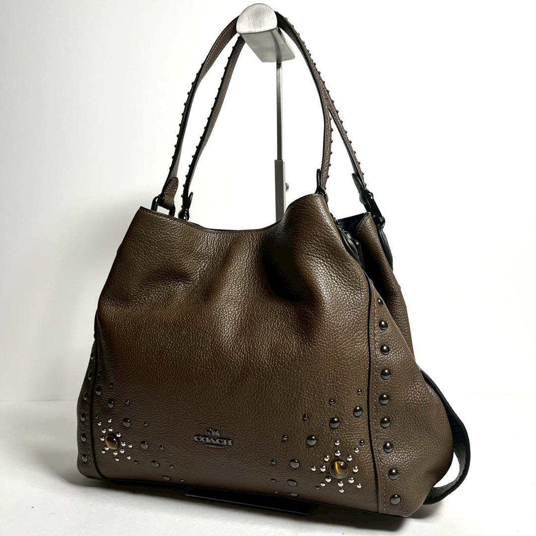【未使用に近い✨】コーチ ウエスタンリベット イーディー ワンショルダー レザー