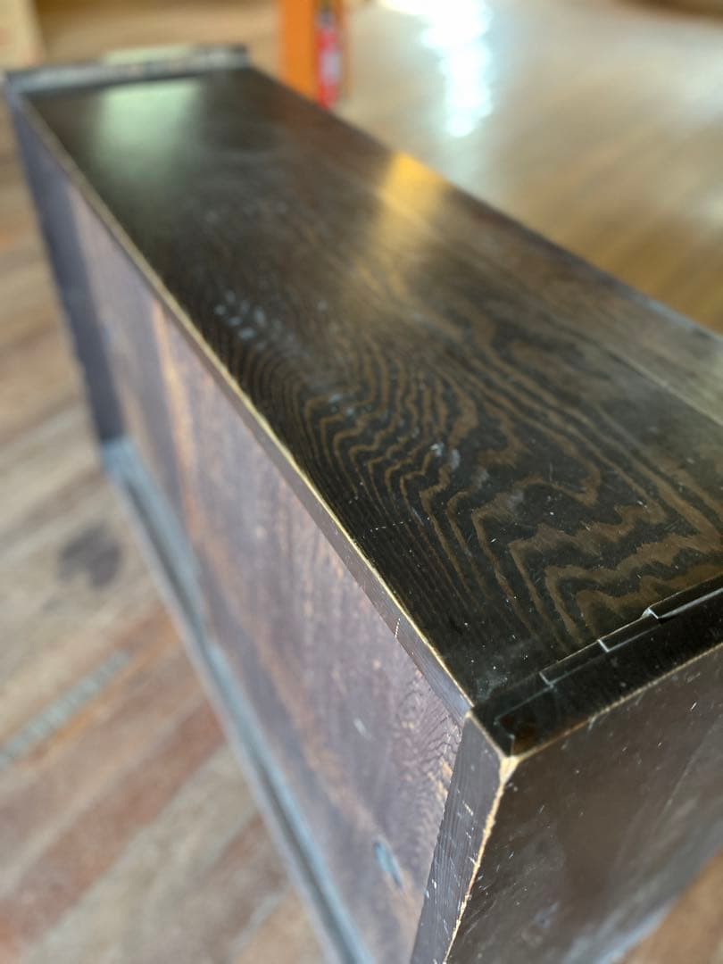 昭和レトロ　アンティーク家具　店舗　古民家　ダークブラウン木製店舗什器