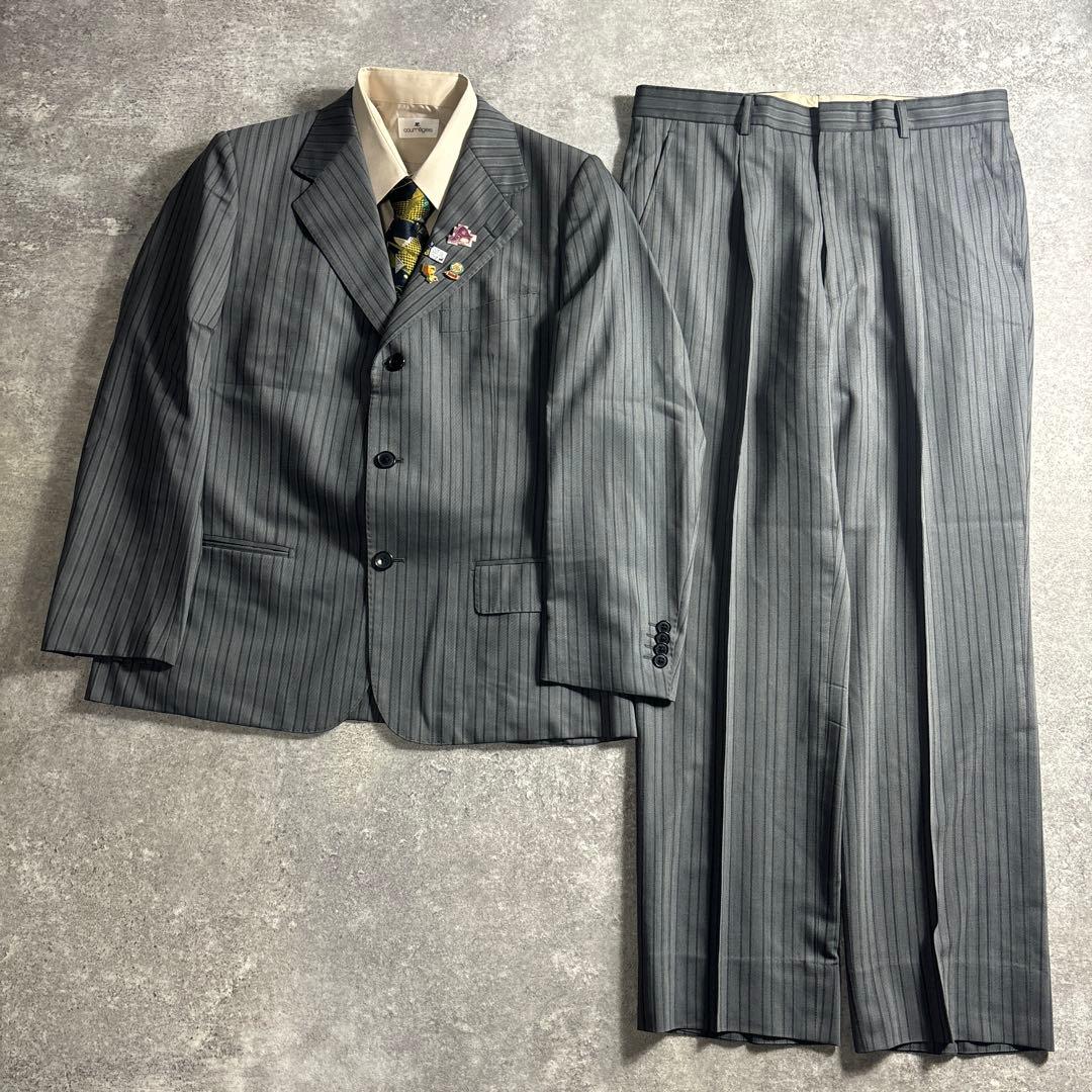 セットアップ ダブルスーツ 成人式 入学式 ピンズ vintage no.132