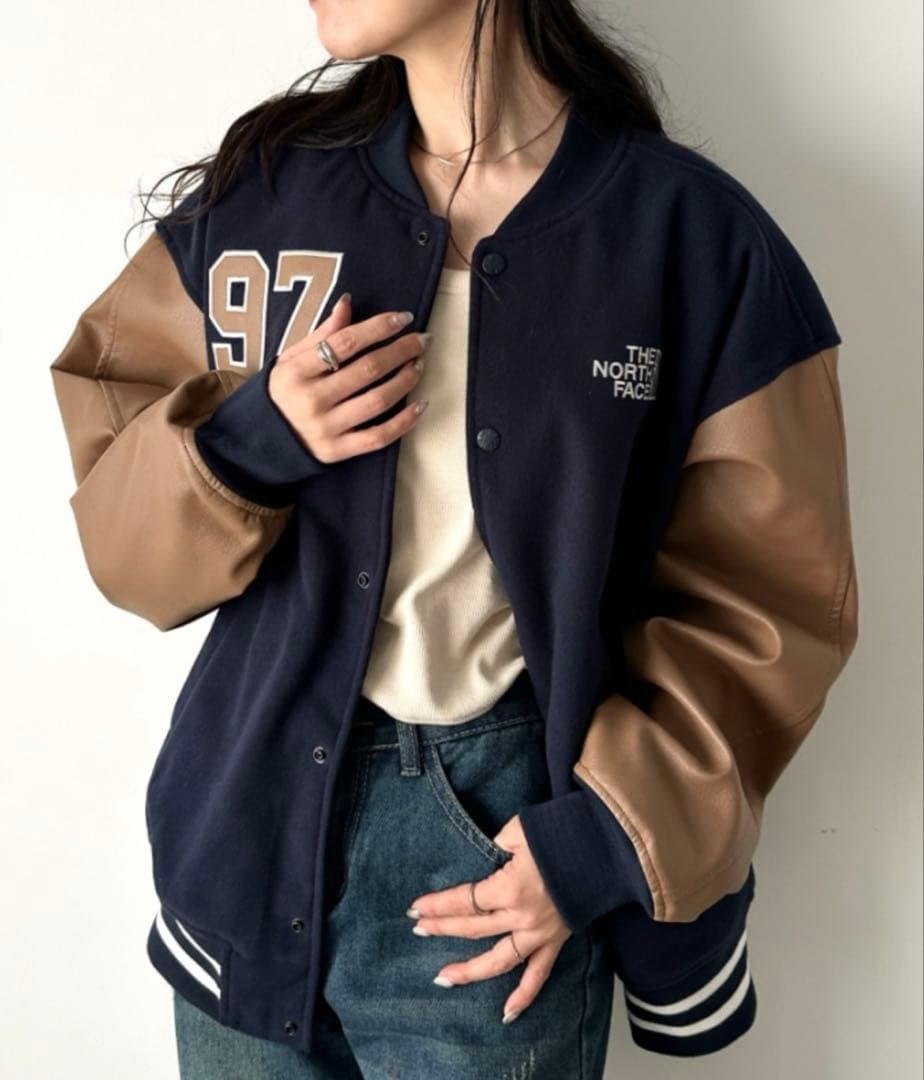 ノースフェイス バーシティ ジャケット ネイビー L 新品未使用 韓国正規品