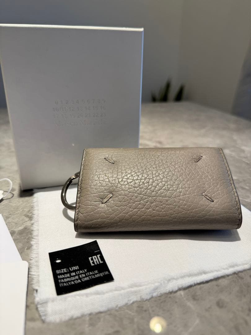Maison Margiela レザーキーケース グレー