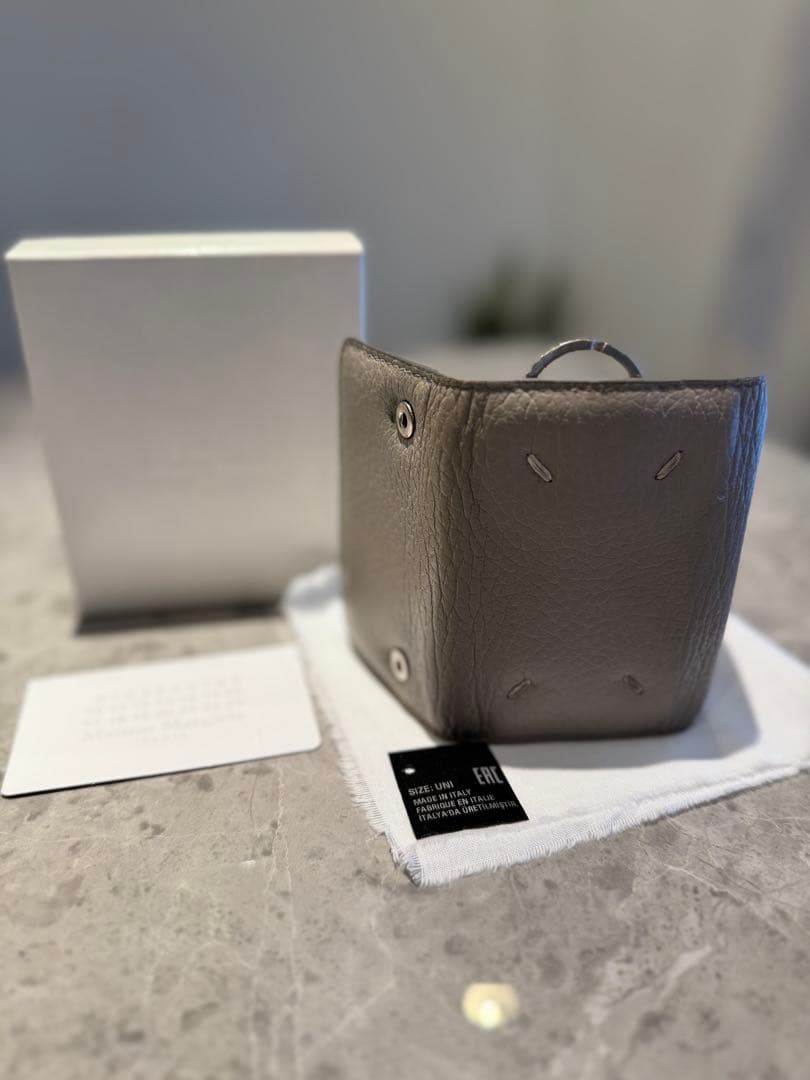 Maison Margiela レザーキーケース グレー