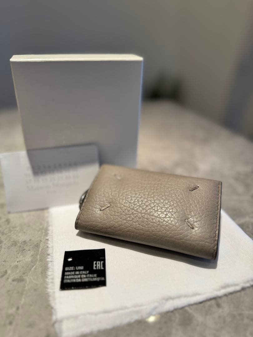 Maison Margiela レザーキーケース グレー