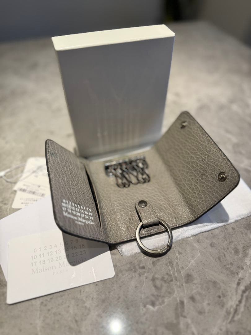 Maison Margiela レザーキーケース グレー