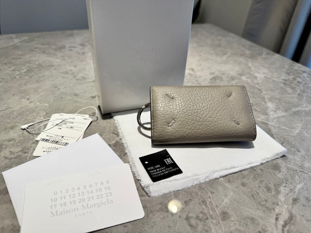Maison Margiela レザーキーケース グレー