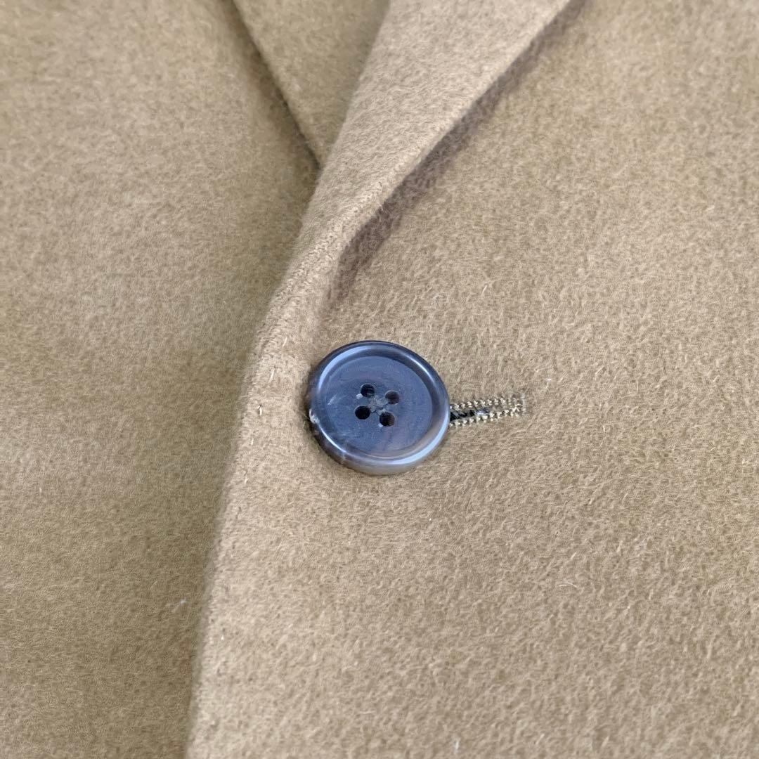 ほぼ未使用 タケオキクチ 豪華 アンゴラ100% チェスターコート キャメル