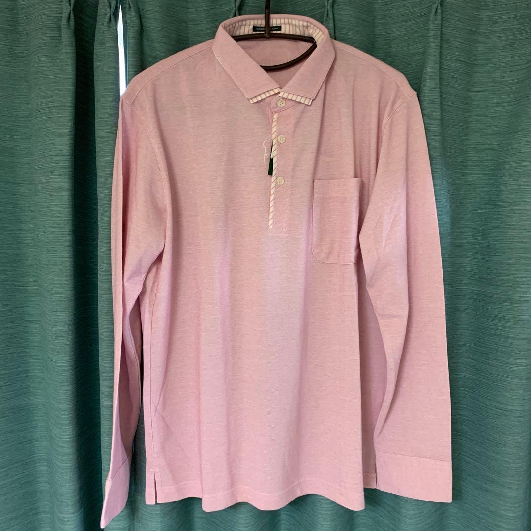 GREEN CLUBS ピンク 長袖ポロシャツ
