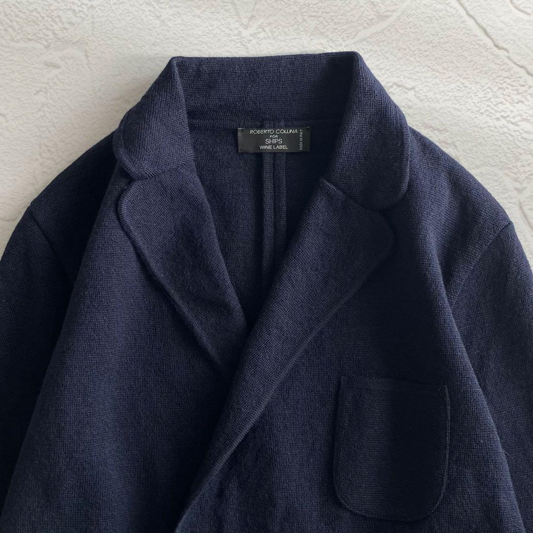 【極美品】ロベルトコリーナ シップス ウール ニット ダブルジャケット 金ボタン