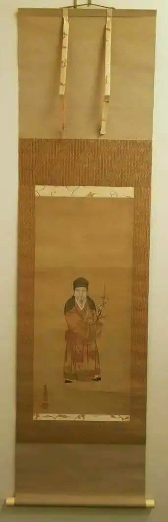 海北友雪　　掛け軸　二重箱入り　肉筆　　京都の老舗表具店表装