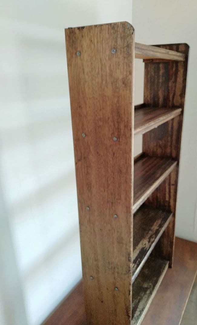 古道具　木製 　ヴィンテージ 本棚 5段