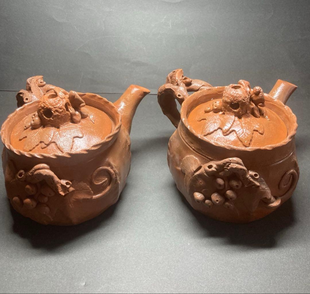 田島万古焼勝三窯葡萄急須セット