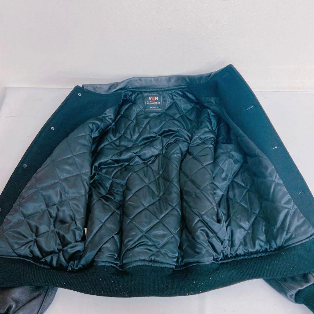 1EM7 【希少】VAN JACKET スタジャン 袖レザー BIGONE