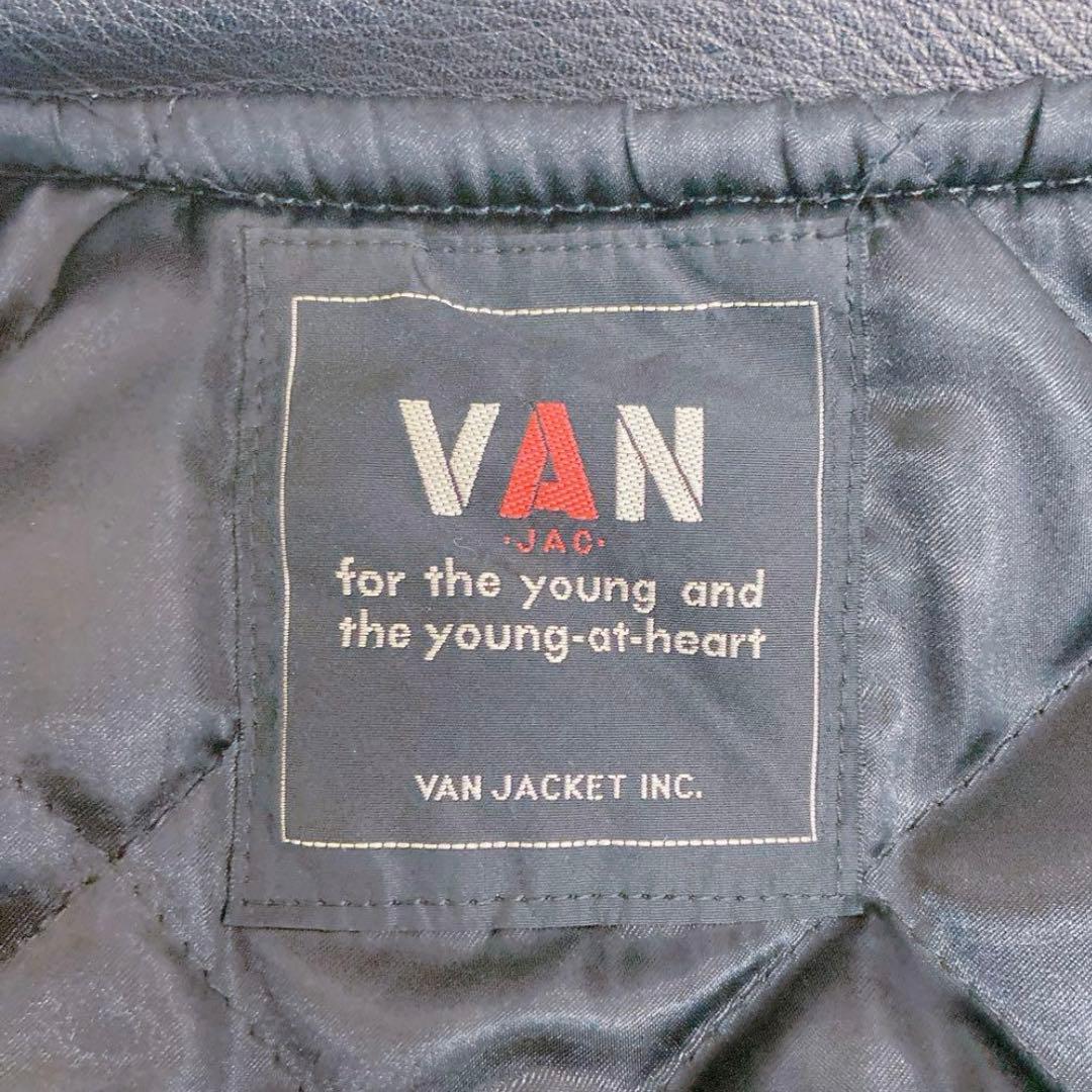 1EM7 【希少】VAN JACKET スタジャン 袖レザー BIGONE