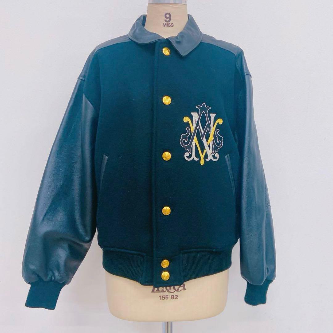 1EM7 【希少】VAN JACKET スタジャン 袖レザー BIGONE