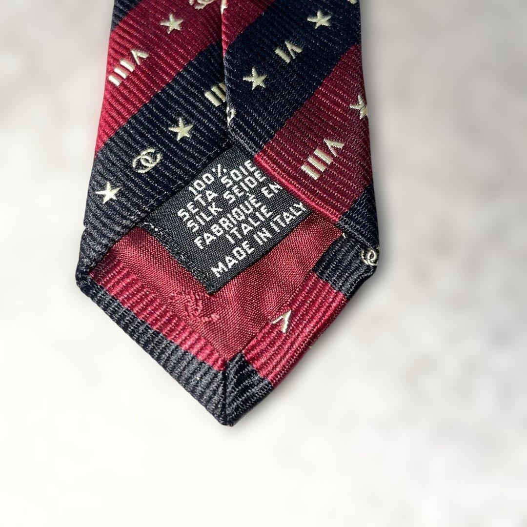 【ネクタイ】シャネル　ココマーク　レジメンタル