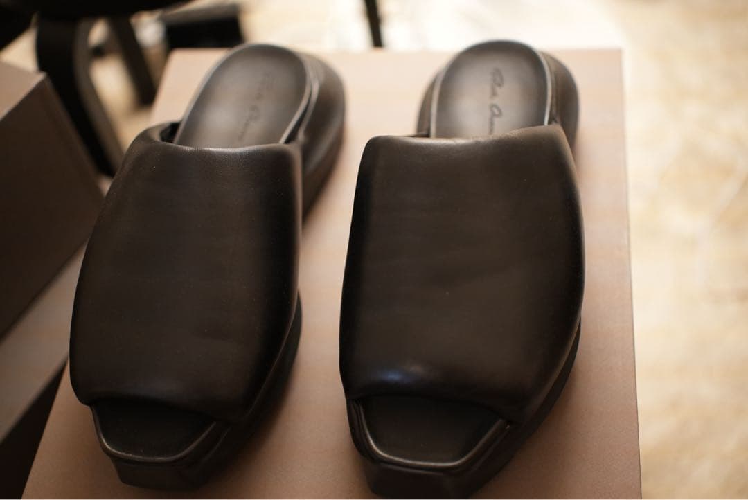 RICK OWENS GETH PUFFER SLIDE LLP 黒 44 美品