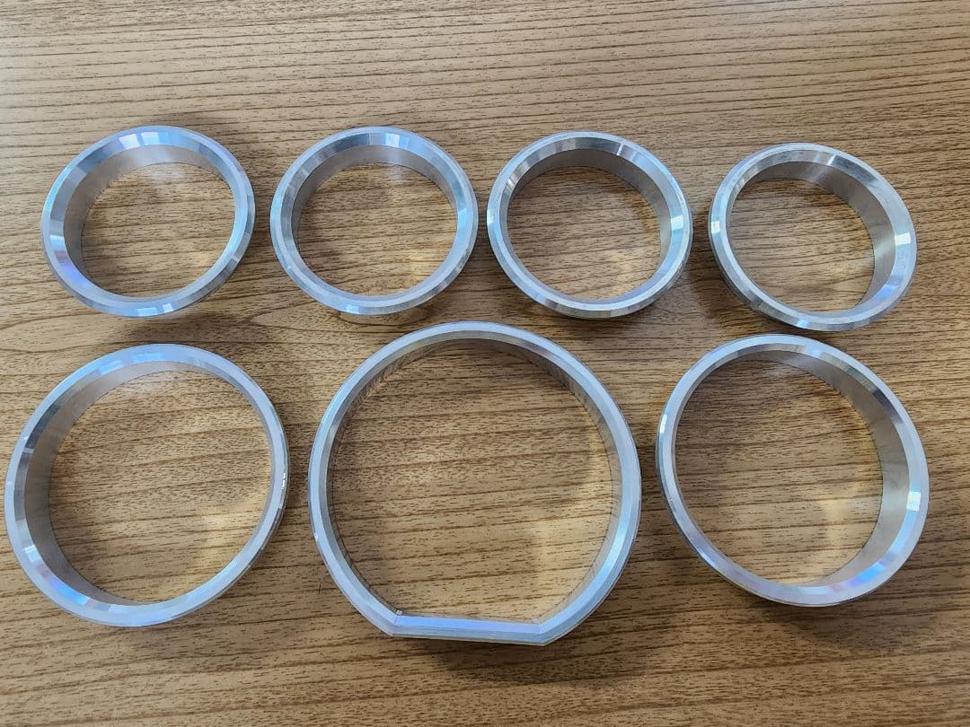 ジムニー　JA22　アルミ削り出し　メーターリングパネル　7個セット