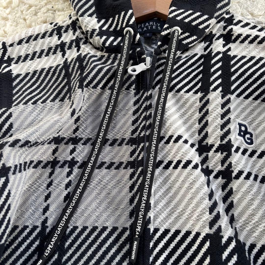 未使用級PEARLY GATES フード パーカー ジャケット ホワイト系 L